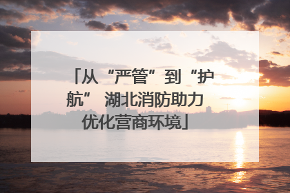 从“严管”到“护航” 湖北消防助力优化营商环境